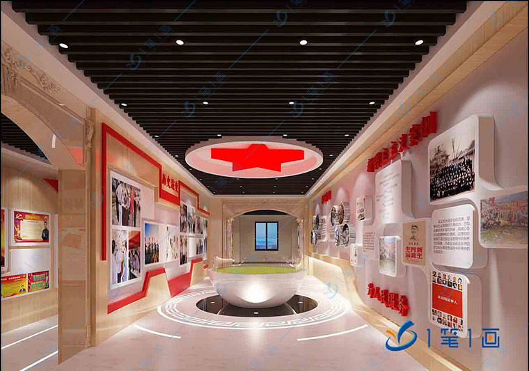 智慧黨建展廳設(shè)計，多媒體黨建基地-西安一筆一畫科技有限公司