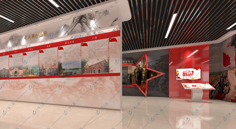 黨建展廳建設，黨建展廳設計，黨建展廳效果圖