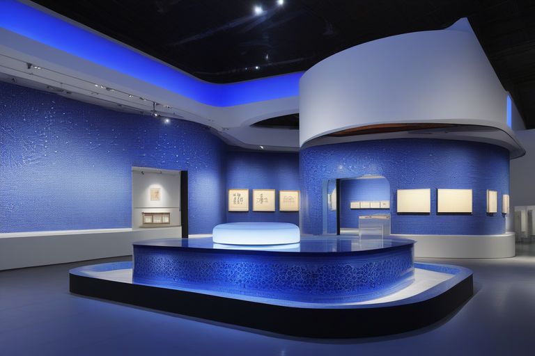 磁州窯景德鎮(zhèn)展廳設(shè)計(jì)，瓷器展廳設(shè)計(jì)方案，磁州窯展廳“黑與白的藝術(shù)”