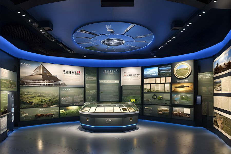 民防館方案,國(guó)家民防安全教育展廳效果圖,市人防基地策劃