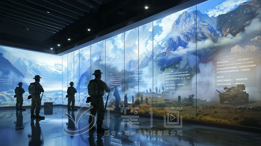 邊境派出所教育基地設(shè)計(jì)，沉浸式邊防教育展廳設(shè)計(jì)方案，山南高科技展廳設(shè)計(jì)公司