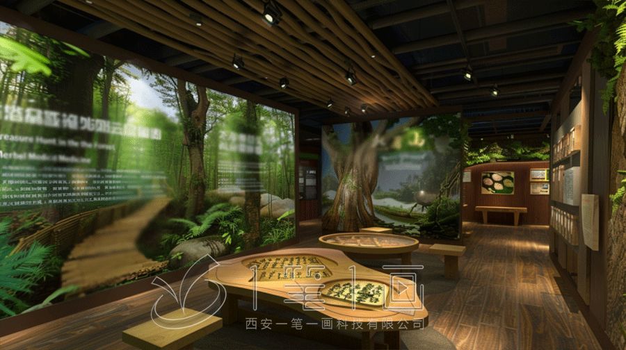 中草藥科普展廳設(shè)計(jì)，中醫(yī)藥文化展廳建設(shè)方案，寧波展廳效果圖設(shè)計(jì)公司