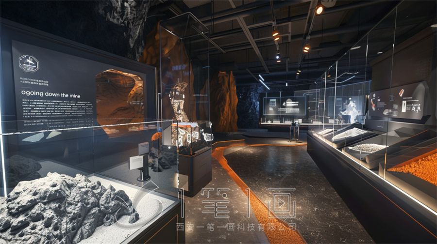 最新地質(zhì)展廳設(shè)計(jì)方案，多媒體礦石展廳建設(shè)施工，黑龍江展廳設(shè)計(jì)公司