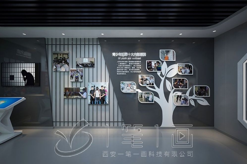 國防教育展廳設計, 創(chuàng)意互動方案, 多媒體展示技術, 效果圖