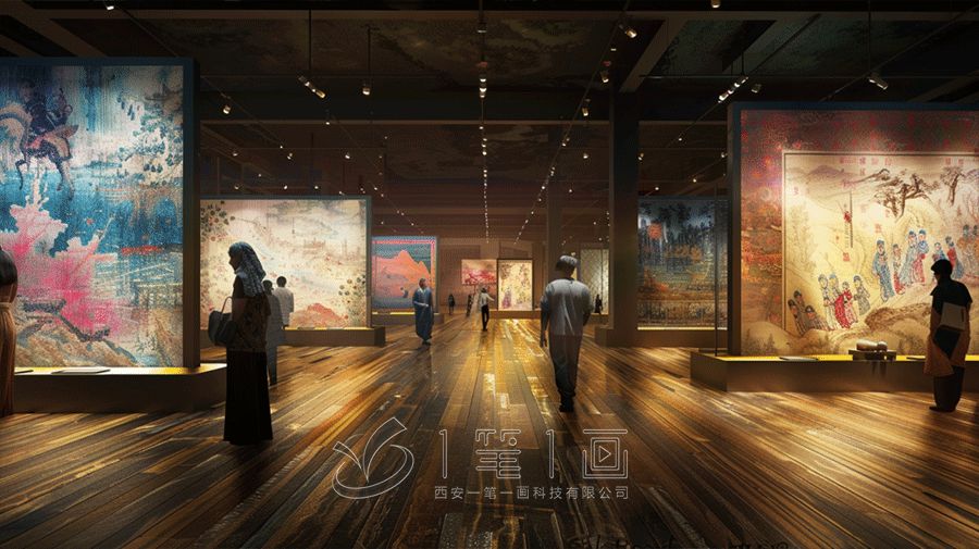絲綢之路展廳，高科技一帶一路展廳設計效果圖