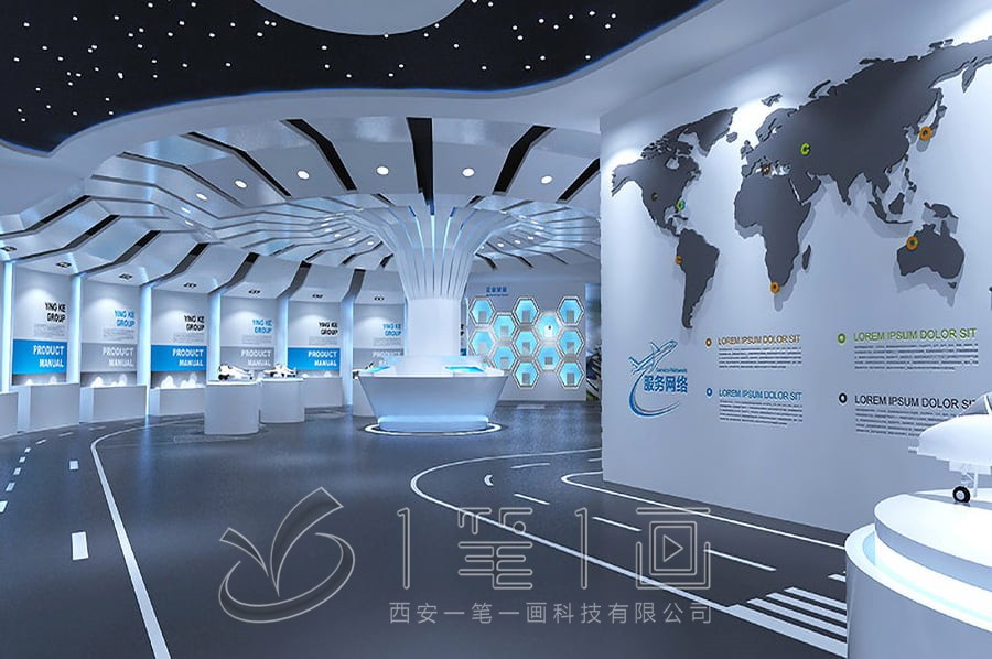 聲光電企業(yè)文化展廳設(shè)計公司效果圖