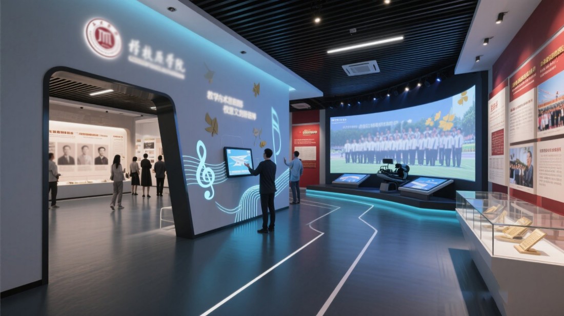 現(xiàn)代化校史展覽館設(shè)計效果圖