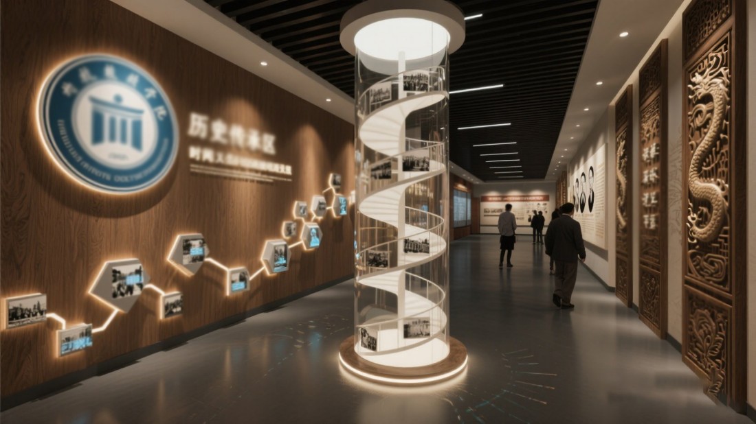 聲光電校史館設計公司效果圖